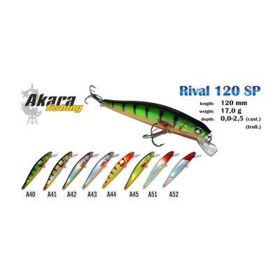 Воблер Akara Rival 120SP (суспендер, кастинг 0-2.5 м) - фото, цена в Магазин товаров для рыбалки и туризма - Fishers.by
