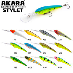 Воблер Akara Stylet 110F (плавающий, троллинг 5-8 м)