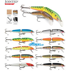 Воблер Rapala Jointed J11 (плавающий), 11 см.9 г., заглуб. 1,2-2,4 м
