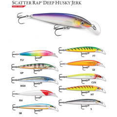 Воблер Rapala Scatter Rap Deep XUSKY JERK SCRDHJ10 (суспендер),10 см.10 г., заглуб. 2,7-3,6 м