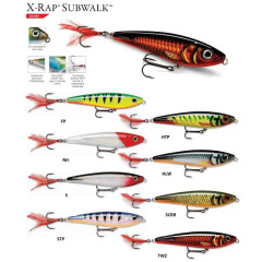Воблер RAPALA X-Rap Subwalk 15 (медленно тонущий), 15 см.58 г., заглуб. 0,3-1.2 м