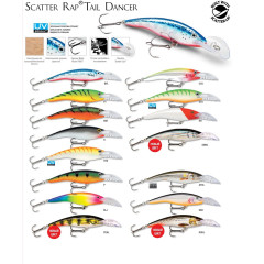 Воблер Rapala Scatter Rap Tail Dancer SCRTD09 (плавающий), 9 см.13г., заглуб. 3.3-5.7 м
