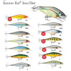 Воблер Shadow Rap Shad SDRSD09 (медленно всплывающий), 9 см.10 г., заглуб. 1,5-1.8 м