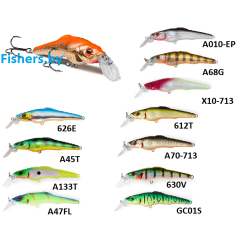 Воблер Минноу Strike Pro Challenger X 70, 70 мм, 5,7 гр, (Загл. 0,5м.-1,0м., Нейтральный)