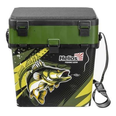 Ящик двухсекционный зимний Helios Zander хаки (HS-IML-19-H) 19 л - фото, цена в Магазин товаров для рыбалки и туризма - Fishers.by