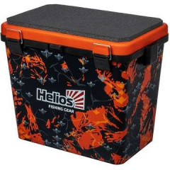 Ящик рыболовный зимний односекционный Helios SHARK оранжевый (19л)