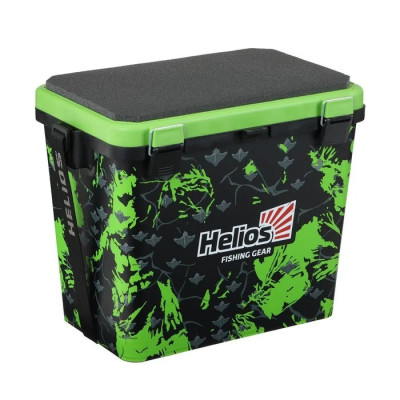 Ящик рыболовный зимний односекционный Helios SHARK зеленый (19л) - фото, цена в Магазин товаров для рыбалки и туризма - Fishers.by