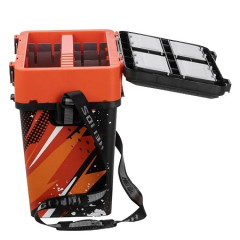 Ящик двухсекционный зимний Helios Pike оранжевый (HS-IML-19-O) 19 л