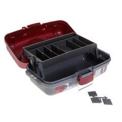 Ящик рыболовный ЯР-1 черно-красный (370*190*150) 1 лоток