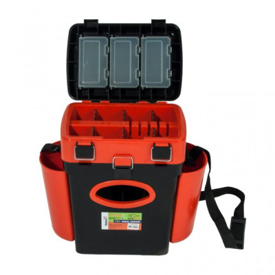 Ящик зимний  двухсекционный «FishBox» оранжевый (10л) - фото, цена в Магазин товаров для рыбалки и туризма - Fishers.by