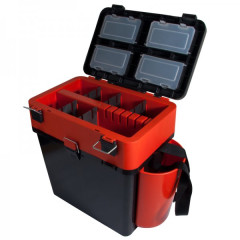 Ящик зимний "FishBox" Hellios оранжевый двухсекционный  (19 л)