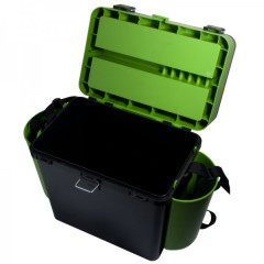 Ящик зимний "FishBox" Hellios зеленый двухсекционный (19 л)