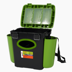 Ящик зимний "FishBox" Hellios односекционный зеленый (10 л)