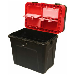 Ящик зимний  черно-красный ТРИ КИТА (4+4 отделения для приманок 380*360*240) 19 л