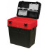 Ящик зимний  черно-красный ТРИ КИТА (4+4 отделения для приманок 380*360*240) 19 л - фото, цена в Магазин товаров для рыбалки и туризма - Fishers.by