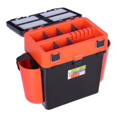 Ящик зимний "FishBox" Hellios оранжевый двухсекционный  (19 л)