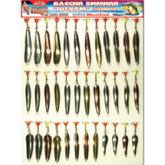 Набор зимних блесен Пирс №14 Б Штурм с чертиком (36 шт.)