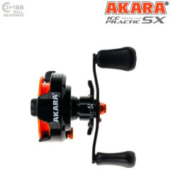 Катушка зимняя мультипликаторная Akara Practic SX, 3 ш.п.+ 1 р.п.