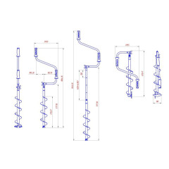 Ледобур "Торнадо-М2 МИНИ" LT-100LM-1, (левое вращение) без чехла, диам. 100 мм