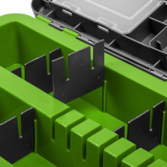 Ящик рыболовный зимний двухполочный Helios зеленый (19 л)