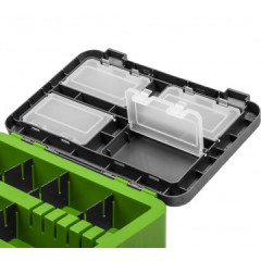 Ящик рыболовный зимний двухполочный Helios зеленый (19 л)