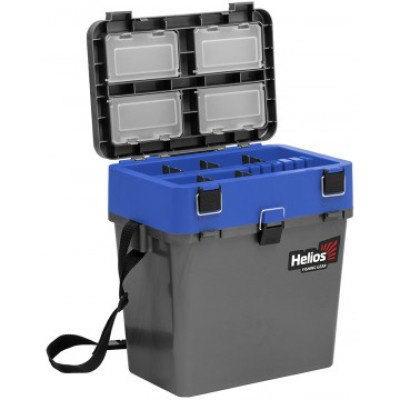 Ящик рыболовный зимний двухполочный Helios синий(19 л) - фото, цена в Магазин товаров для рыбалки и туризма - Fishers.by