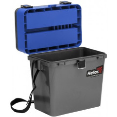Ящик рыболовный зимний двухполочный Helios синий(19 л)