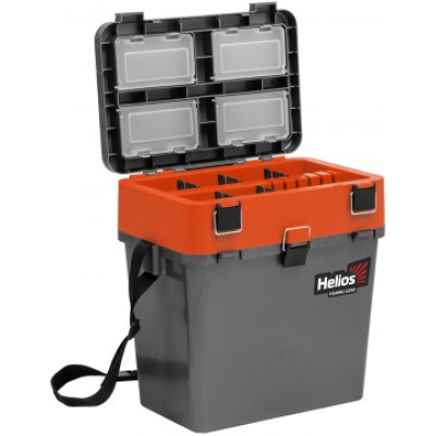 Ящик рыболовный зимний двухполочный Helios ораньжевый (19 л) - фото, цена в Магазин товаров для рыбалки и туризма - Fishers.by