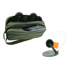 Набор жерлиц неоснащенных с угловой стойкой в сумке "ЩУКАРЬ" d-90 мм (10 шт)