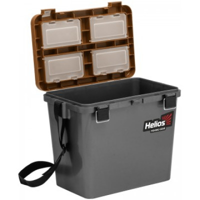 Ящик зимний Hellios золотой односекционный  (19 л) - фото, цена в Магазин товаров для рыбалки и туризма - Fishers.by