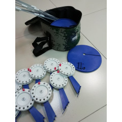 Набор жерлиц оснащенных на диске 19 см Akara, в сумке (10 шт)