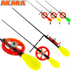 Удочка зимняя Akara Ledeer N катушкой Yellow (хлыст поликарбонат), 30 см