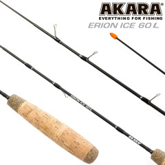 Удочка зимняя Akara Erion Ice 60 L(1.5-9 гр), 63.5 см