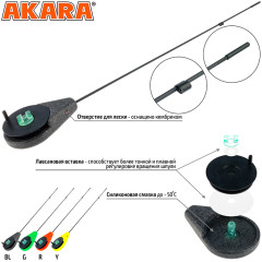Удочка зимняя Akara BRZ (1-6 гр), 27 см