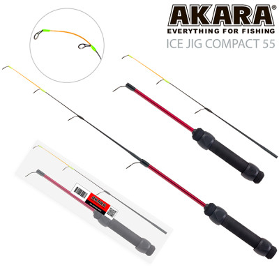 Удочка зимняя 2 колена Akara Ice Jig Compact (15-28гр), 55 см - фото, цена в Магазин товаров для рыбалки и туризма - Fishers.by