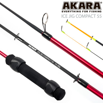 Удочка зимняя 2 колена Akara Ice Jig Compact (15-28гр), 55 см - фото, цена в Магазин товаров для рыбалки и туризма - Fishers.by